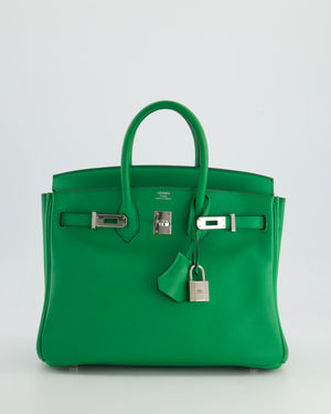 Hermès Birkin Bag 25cm Bamboo in Swift Leather with Palladium Hardware Bag