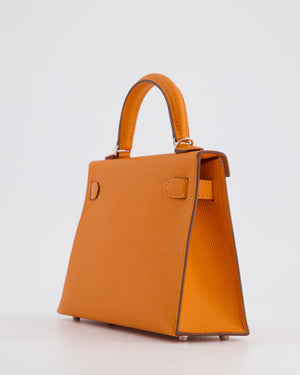 *HOT & FIRE PRICE* Hermès Mini Kelly II 20cm in Orange Epsom Leather with Palladium Hardware