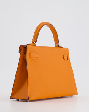 *HOT & FIRE PRICE* Hermès Mini Kelly II 20cm in Orange Epsom Leather with Palladium Hardware