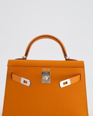 *HOT & FIRE PRICE* Hermès Mini Kelly II 20cm in Orange Epsom Leather with Palladium Hardware