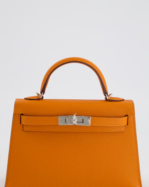 *HOT & FIRE PRICE* Hermès Mini Kelly II 20cm in Orange Epsom Leather with Palladium Hardware