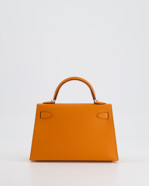 *HOT & FIRE PRICE* Hermès Mini Kelly II 20cm in Orange Epsom Leather with Palladium Hardware