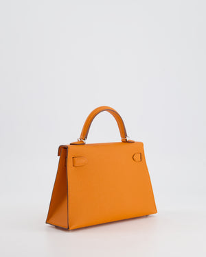 *HOT & FIRE PRICE* Hermès Mini Kelly II 20cm in Orange Epsom Leather with Palladium Hardware