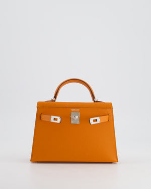 *HOT & FIRE PRICE* Hermès Mini Kelly II 20cm in Orange Epsom Leather with Palladium Hardware