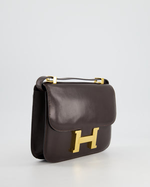 *FIRE PRICE* Hermès Vintage Constance 23cm in Brown Box Leather with Gold Hardware