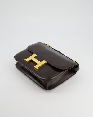 *FIRE PRICE* Hermès Vintage Constance 23cm in Brown Box Leather with Gold Hardware