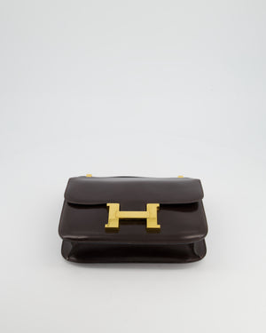 *FIRE PRICE* Hermès Vintage Constance 23cm in Brown Box Leather with Gold Hardware