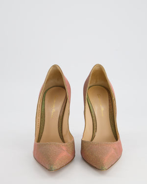 Gianvito Rossi Iridescent Glitter Pointed Toe Pumps Size EU 39