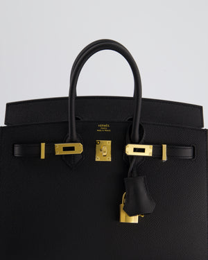 *HOLY GRAIL* Hermès Birkin 25cm Bag in Noir Epsom Leather with Gold Hardware