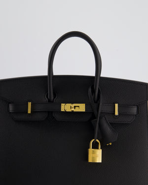 *HOLY GRAIL* Hermès Birkin 25cm Bag in Noir Epsom Leather with Gold Hardware