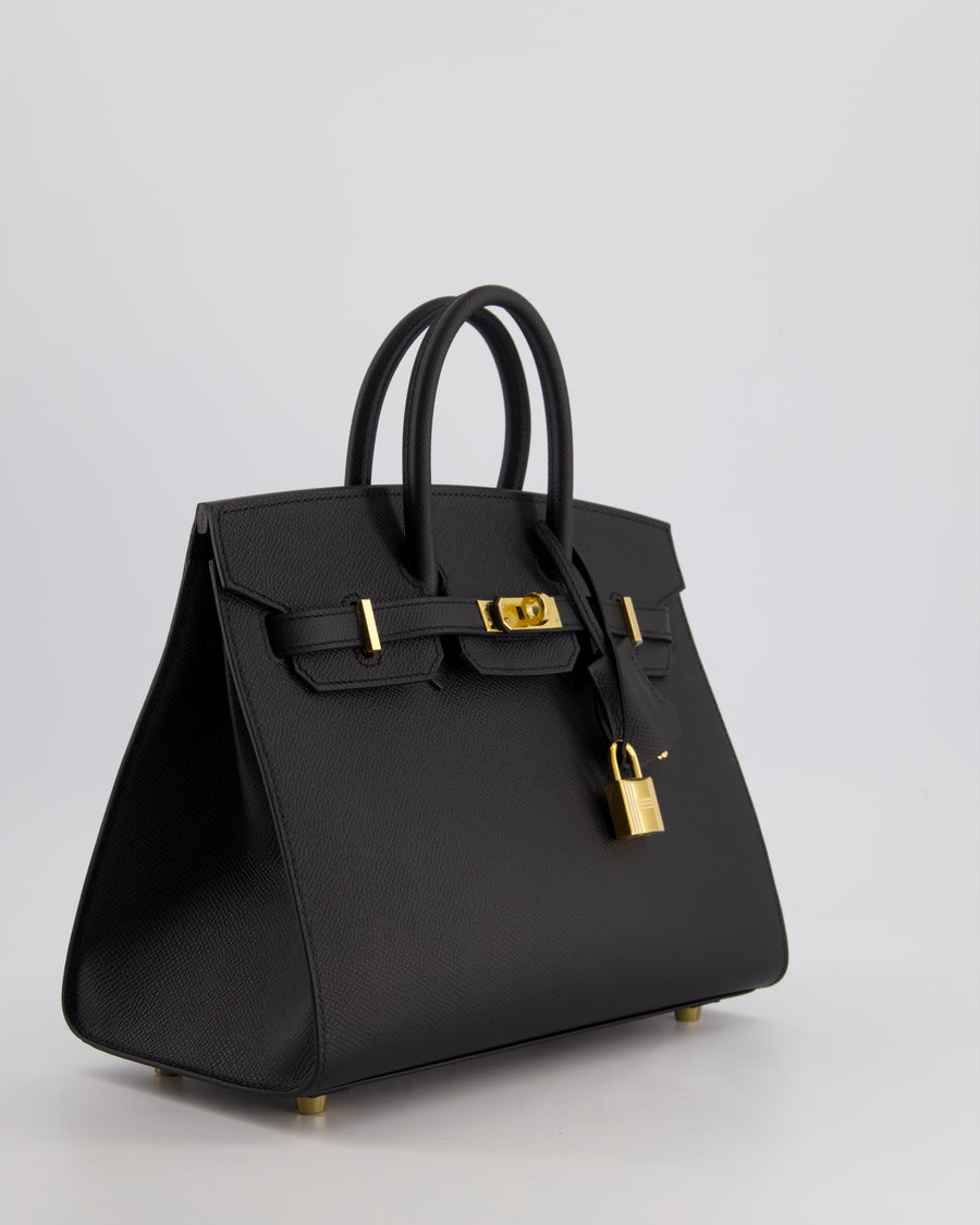 *HOLY GRAIL* Hermès Birkin 25cm Bag in Noir Epsom Leather with Gold Hardware