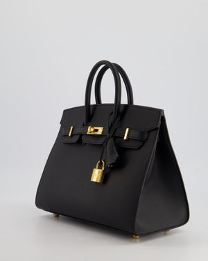 *HOLY GRAIL* Hermès Birkin 25cm Bag in Noir Epsom Leather with Gold Hardware