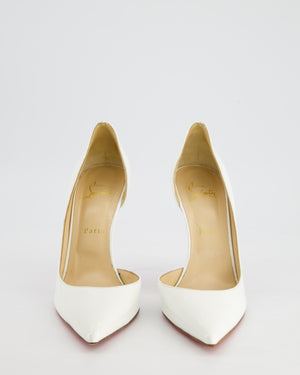 Christian Louboutin White Patent Iriza Pointed Heel Size EU 39.5