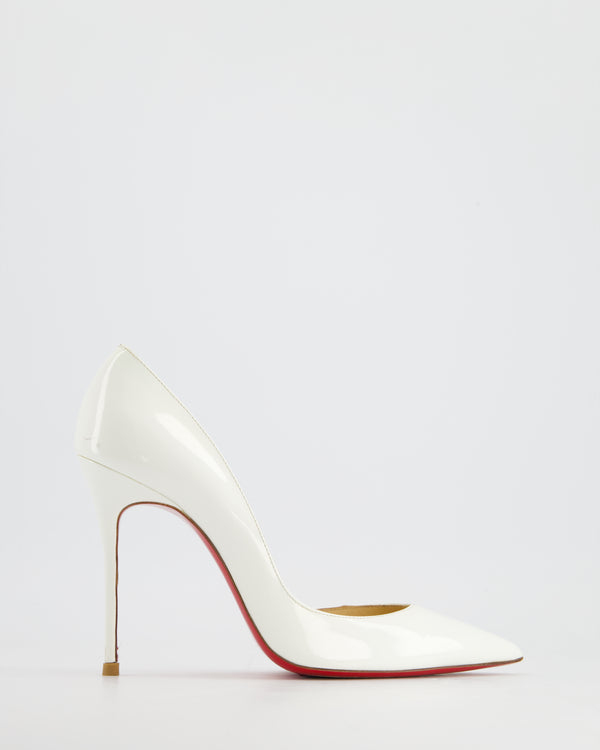 Christian Louboutin White Patent Iriza Pointed Heel Size EU 39.5