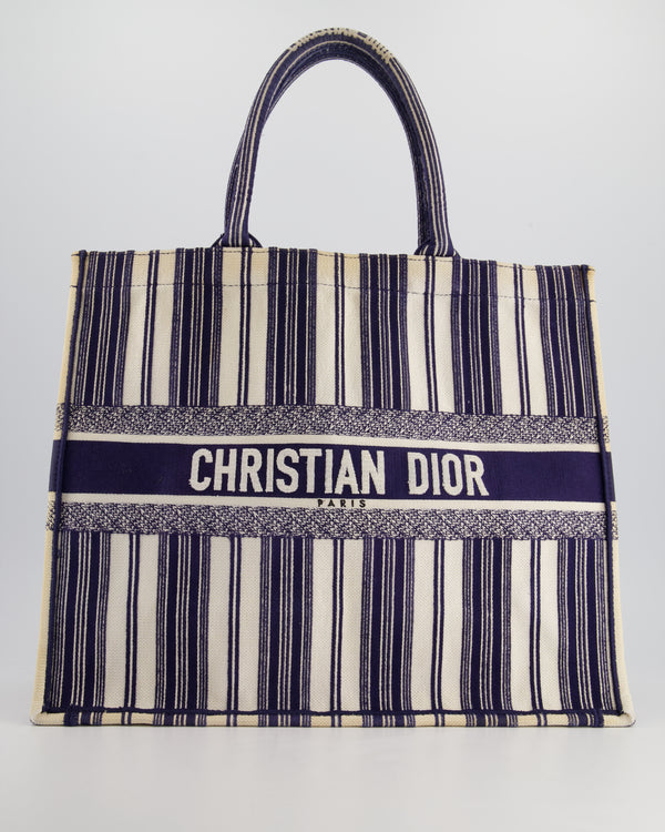 *FIRE PRICE* Christian Dior Navy & White La Canvas Porto Cervo Edition Book Tote