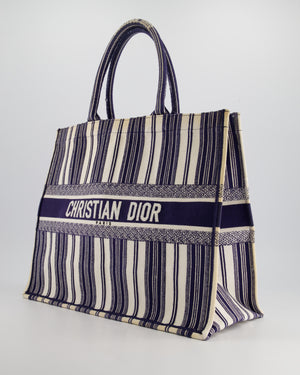 *FIRE PRICE* Christian Dior Navy & White La Canvas Porto Cervo Edition Book Tote