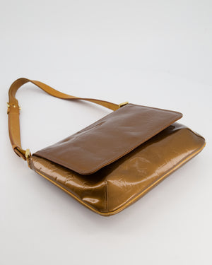 Louis Vuitton Vintage Bronze Vernis Copper Thompson Street Bag in Patent Canvas and Vacchetta Leather