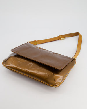 Louis Vuitton Vintage Bronze Vernis Copper Thompson Street Bag in Patent Canvas and Vacchetta Leather