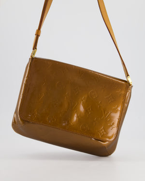 Louis Vuitton Vintage Bronze Vernis Copper Thompson Street Bag in Patent Canvas and Vacchetta Leather