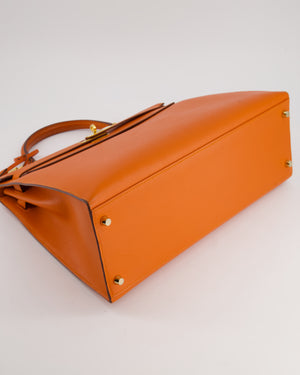 Hermès Kelly Sellier 35cm Bag in Orange Epsom Leather and Gold Hardware