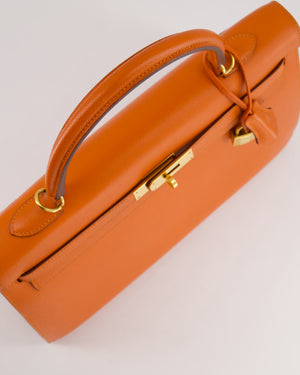 Hermès Kelly Sellier 35cm Bag in Orange Epsom Leather and Gold Hardware