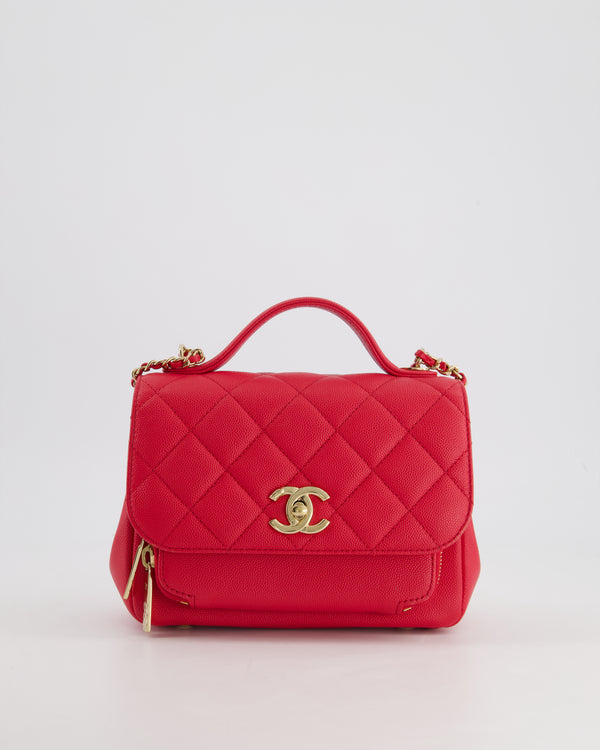 Chanel Pink Mini Business Affinity Flap Bag in Caviar Leather with Gold Hardware