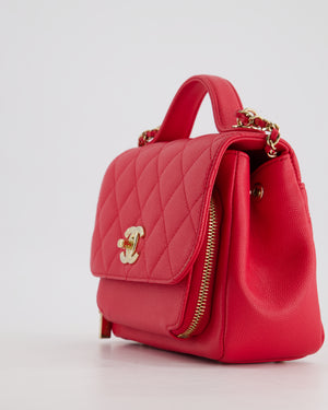 Chanel Pink Mini Business Affinity Flap Bag in Caviar Leather with Gold Hardware