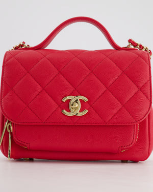 Chanel Pink Mini Business Affinity Flap Bag in Caviar Leather with Gold Hardware