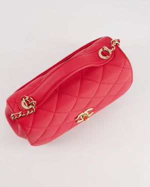 Chanel Pink Mini Business Affinity Flap Bag in Caviar Leather with Gold Hardware