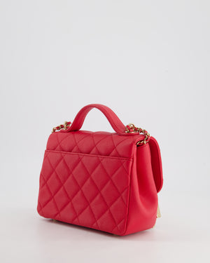 Chanel Pink Mini Business Affinity Flap Bag in Caviar Leather with Gold Hardware