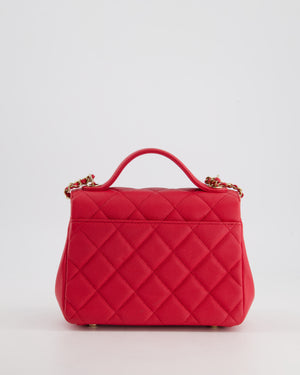 Chanel Pink Mini Business Affinity Flap Bag in Caviar Leather with Gold Hardware