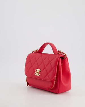 Chanel Pink Mini Business Affinity Flap Bag in Caviar Leather with Gold Hardware