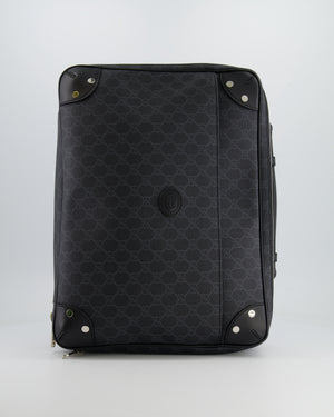 Gucci GG Black and Grey Briefcase with Back Strap Bag in Leather with Silver Hardware