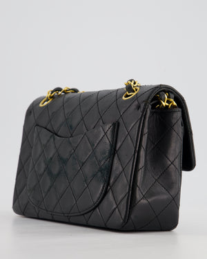 *FIRE PRICE* Chanel Small Black Classic Double Flap in Lambskin Leather with 24k Gold Hardware