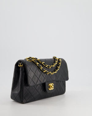 *FIRE PRICE* Chanel Small Black Classic Double Flap in Lambskin Leather with 24k Gold Hardware