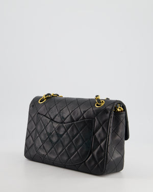 *FIRE PRICE* Chanel Small Black Classic Double Flap in Lambskin Leather with 24k Gold Hardware