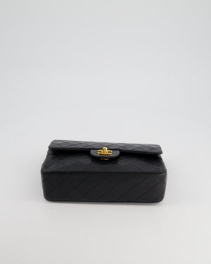 *FIRE PRICE* Chanel Small Black Classic Double Flap in Lambskin Leather with 24k Gold Hardware