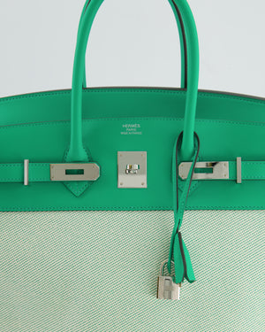 Hermès Birkin Fray Bag 35cm in Menthe Swift Leather and Gold Hardware