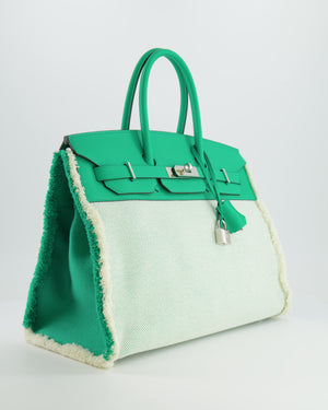 Hermès Birkin Fray Bag 35cm in Menthe Swift Leather and Gold Hardware