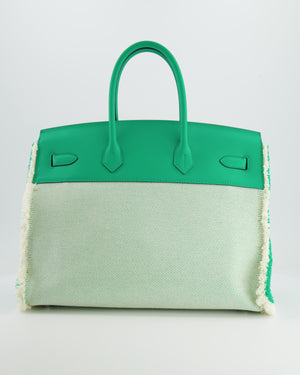 Hermès Birkin Fray Bag 35cm in Menthe Swift Leather and Gold Hardware