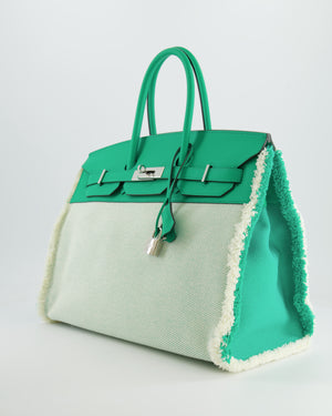 Hermès Birkin Fray Bag 35cm in Menthe Swift Leather and Gold Hardware