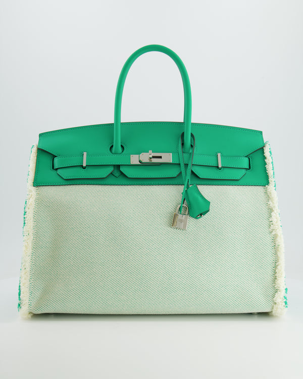 Hermès Birkin Fray Bag 35cm in Menthe Swift Leather and Gold Hardware