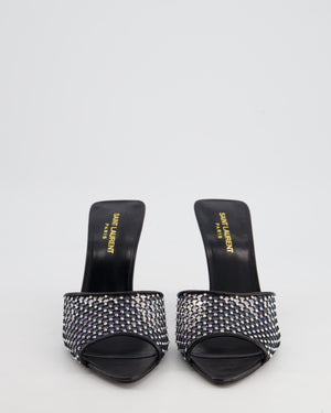 Saint Laurent Black Embellished Luz Mules Heels Size 38.5 RRP £949