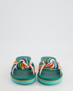 Chloé Multicolour Beach Leather Mules Size EU 38