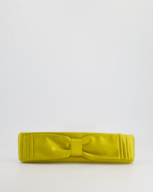 Valentino Green Satin Bow Clutch Bag