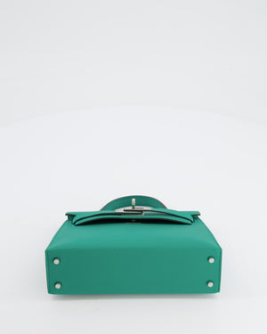 *HOT* Hermès Mini Kelly II 20cm Bag in Vert Jade Epsom Leather with Palladium Hardware