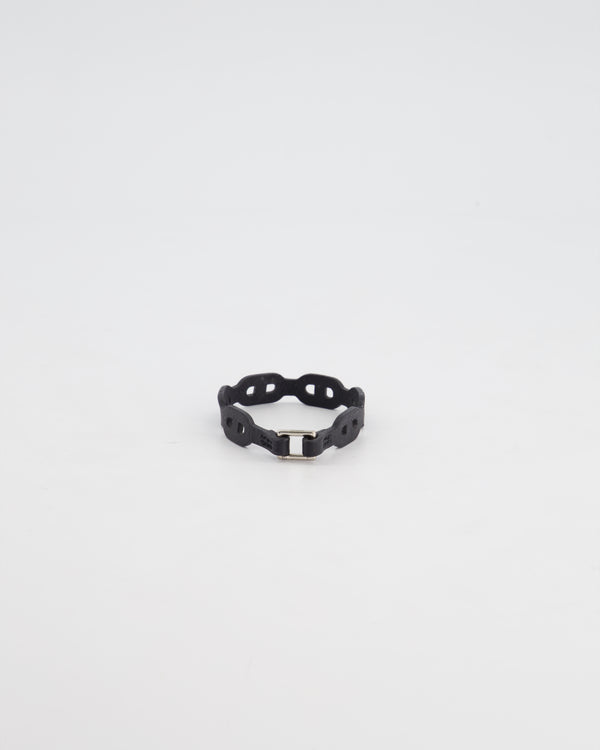 Hermès Black Chaîne d'Ancre Leather Bracelet