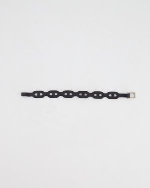 Hermès Black Chaîne d'Ancre Leather Bracelet