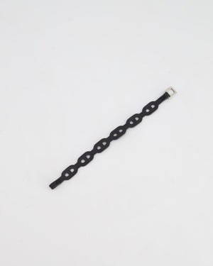 Hermès Black Chaîne d'Ancre Leather Bracelet