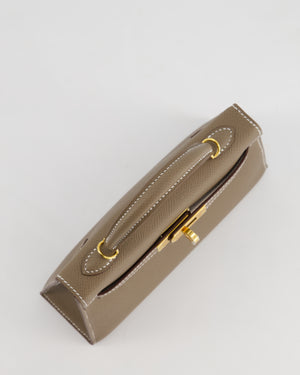 *RARE* Hermes Mini Kelly II 20cm in Etoupe Epsom Leather with Gold Hardware